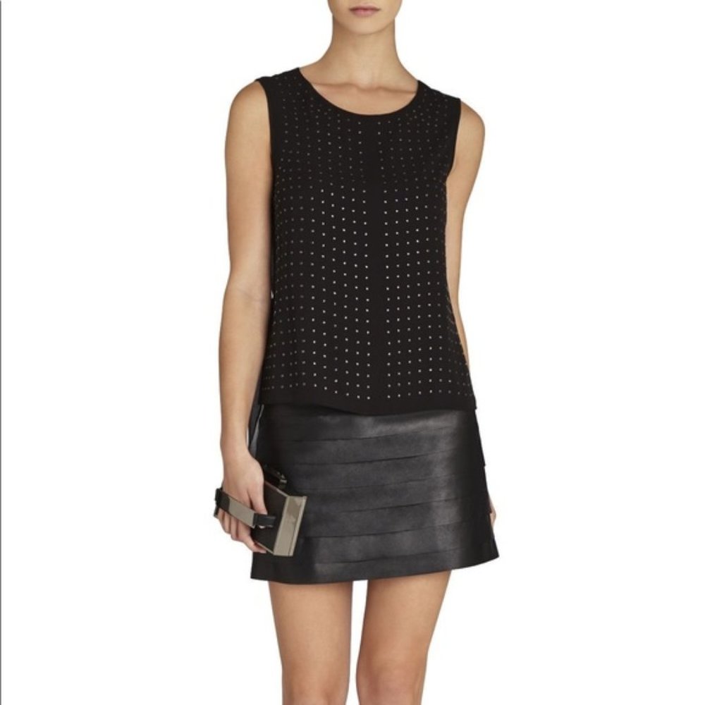 BCBG black top with silver studs. L